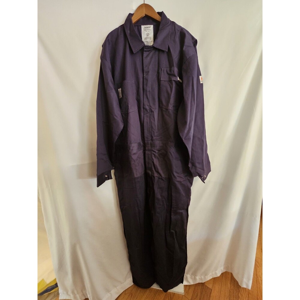 Ironwear 6500FR N Flame Resistant Coveralls Navy Size 58 3XL HRC 2